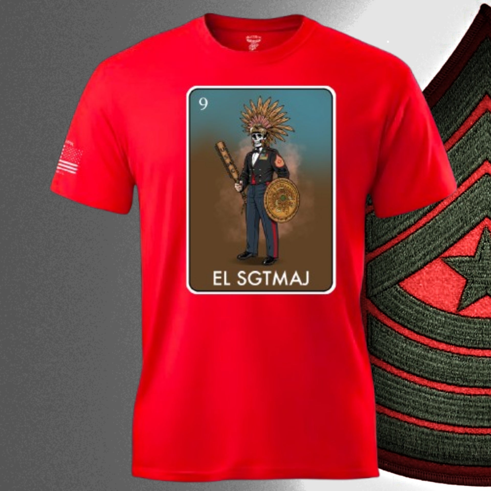 EL SGTMAJ Loteria T Shirt by La Linea MEXUSMAR