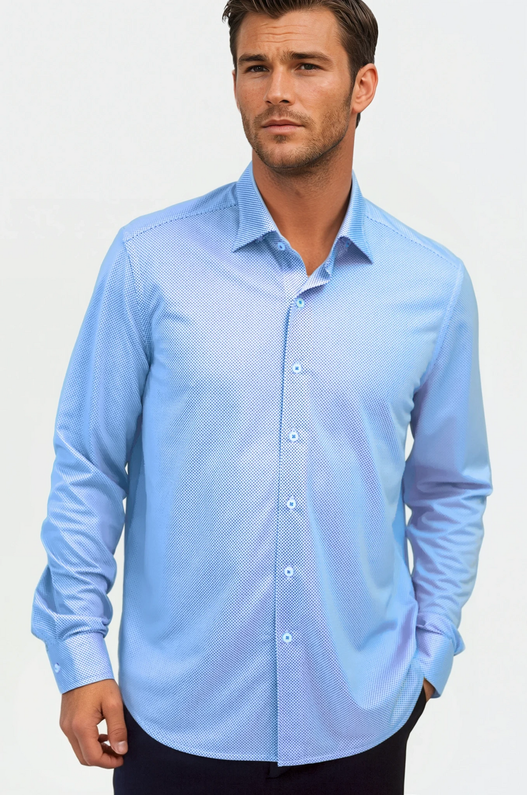 Studio Dot Dress Shirt 2-Pack - Blue/Teal