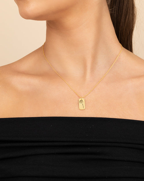 Birth Flower Pendant