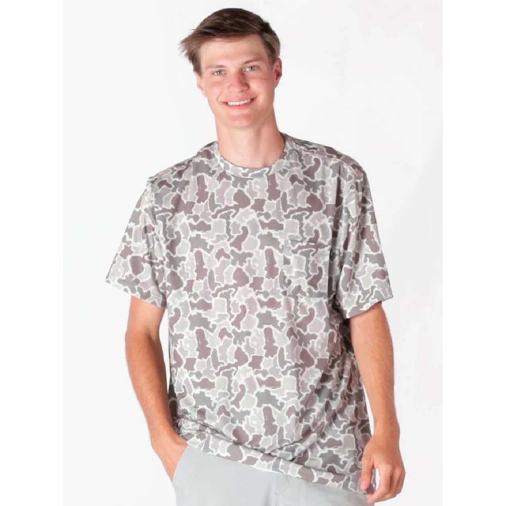 Simply Southern® Grey Camo Tee