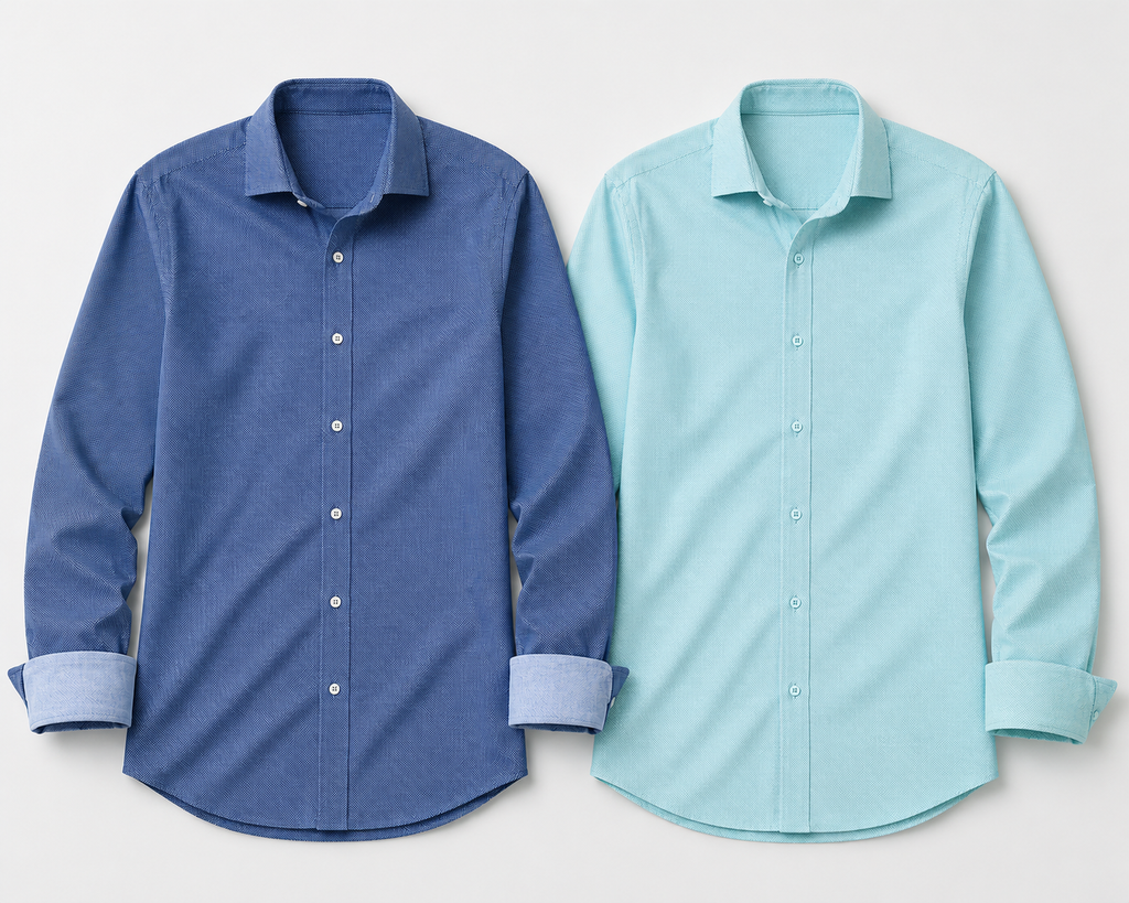 Studio Dot Dress Shirt 2-Pack - Blue/Teal