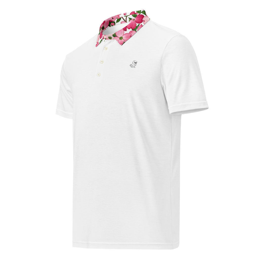 Low Low: White/Pink Dogwood Trim | Polo shirt (slim fit)