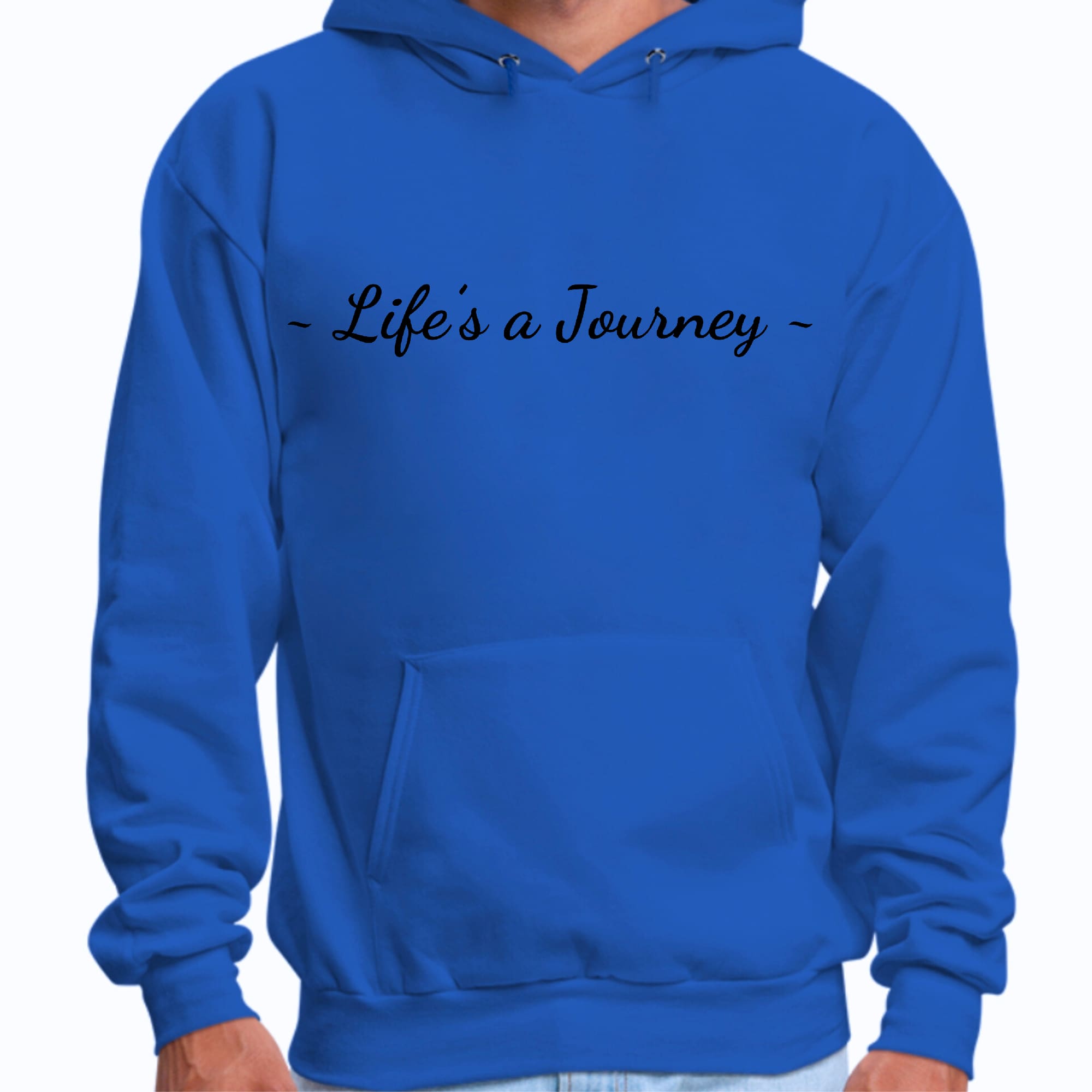 Mens Graphic Hoodie Life's a Journey Black Print
