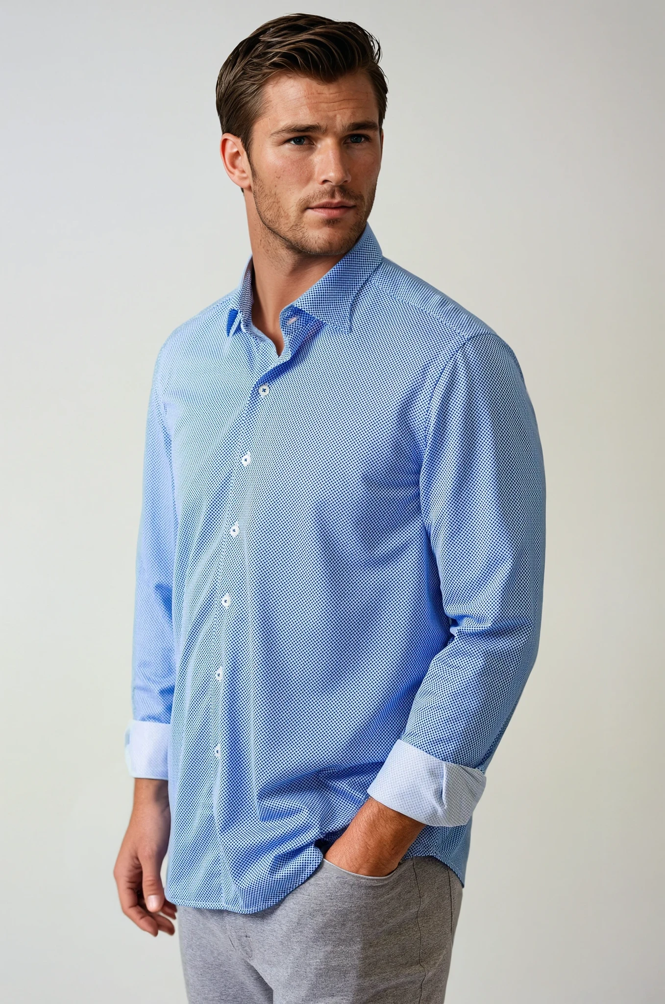 Studio Dot Dress Shirt 2-Pack - Blue/Teal